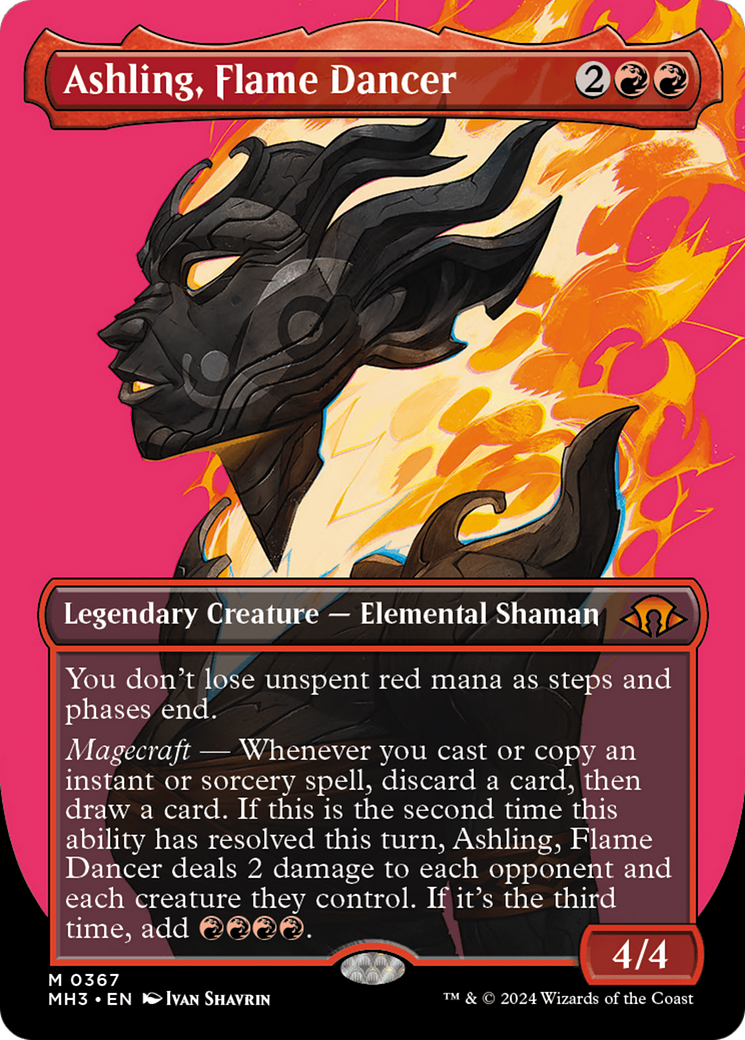 Ashling, Flame Dancer (Borderless) [Modern Horizons 3] | Gamer Loot