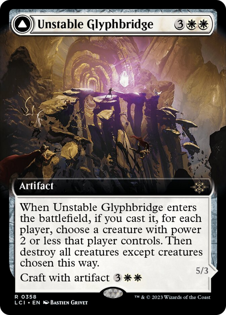 Unstable Glyphbridge // Sandswirl Wanderglyph (Extended Art) [The Lost Caverns of Ixalan] | Gamer Loot