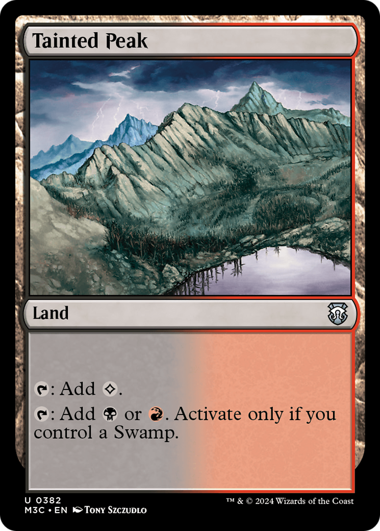 Tainted Peak (Ripple Foil) [Modern Horizons 3 Commander] | Gamer Loot