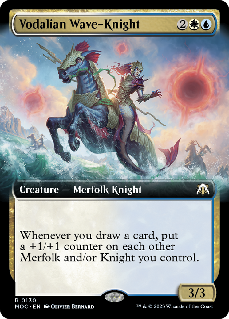 Vodalian Wave-Knight (Extended Art) [March of the Machine Commander] | Gamer Loot