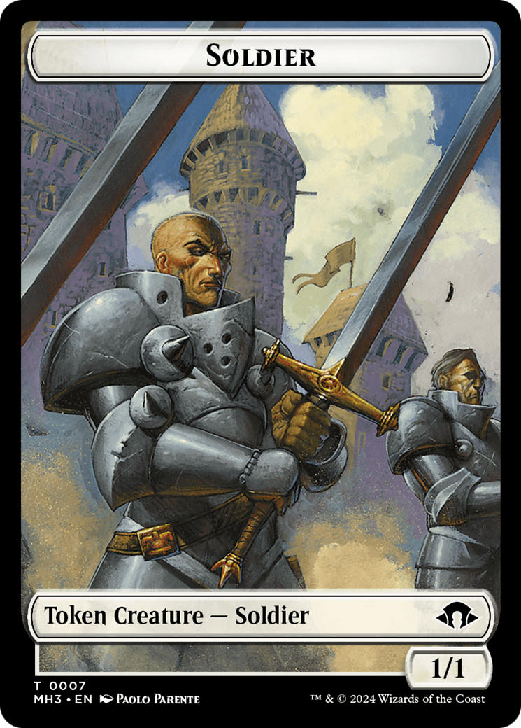 Eldrazi Spawn // Soldier Double-Sided Token [Modern Horizons 3 Tokens] | Gamer Loot