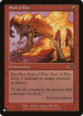 Seal of Fire [The List Reprints] | Gamer Loot