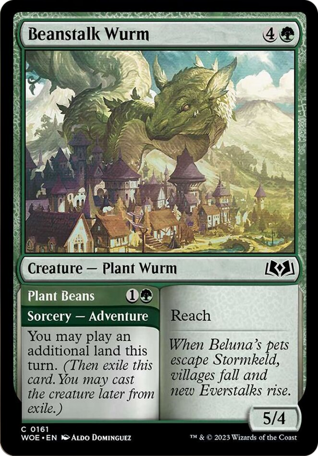 Beanstalk Wurm // Plant Beans [Wilds of Eldraine] | Gamer Loot