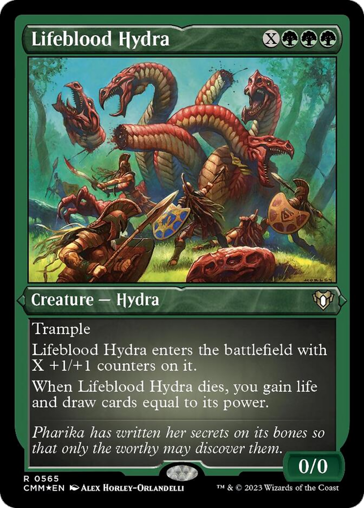 Lifeblood Hydra (Foil Etched) [Commander Masters] | Gamer Loot