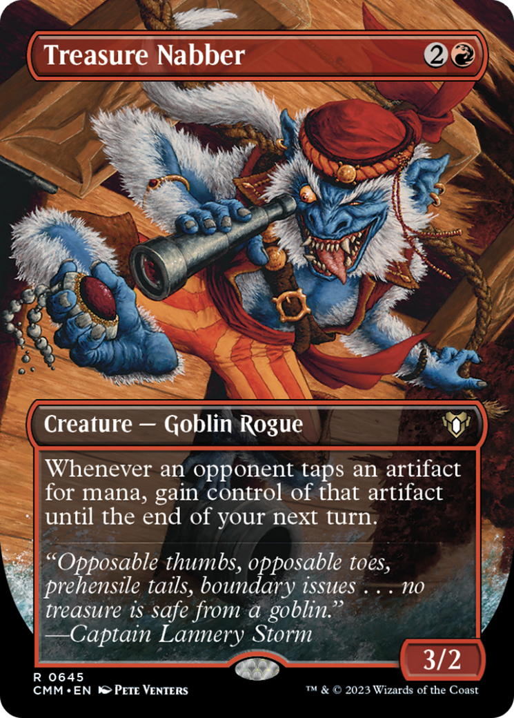 Treasure Nabber (Borderless Alternate Art) [Commander Masters] | Gamer Loot