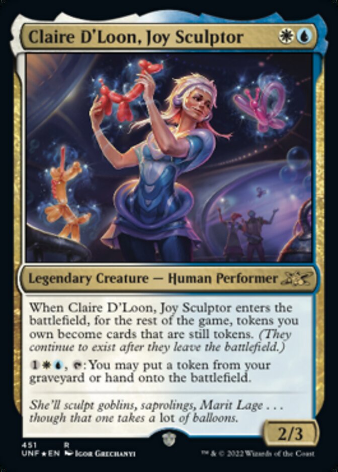 Claire D'Loon, Joy Sculptor (Galaxy Foil) [Unfinity] | Gamer Loot