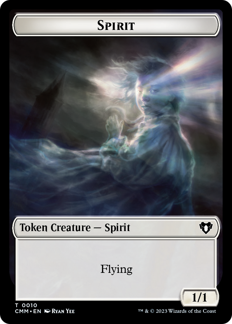 Spirit (0010) // Construct (0041) Double-Sided Token [Commander Masters Tokens] | Gamer Loot