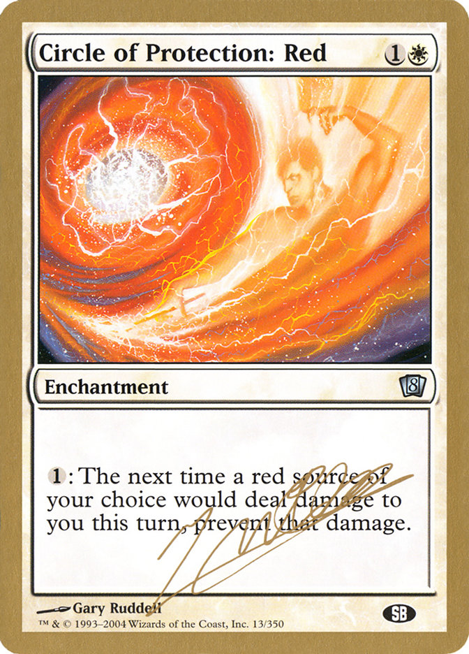 Circle of Protection: Red (Julien Nuijten) (SB) [World Championship Decks 2004] | Gamer Loot