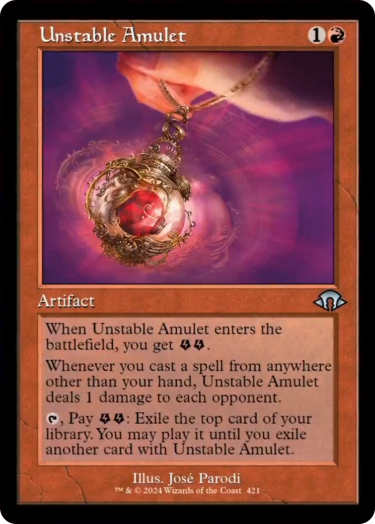 Unstable Amulet (Retro) [Modern Horizons 3] | Gamer Loot