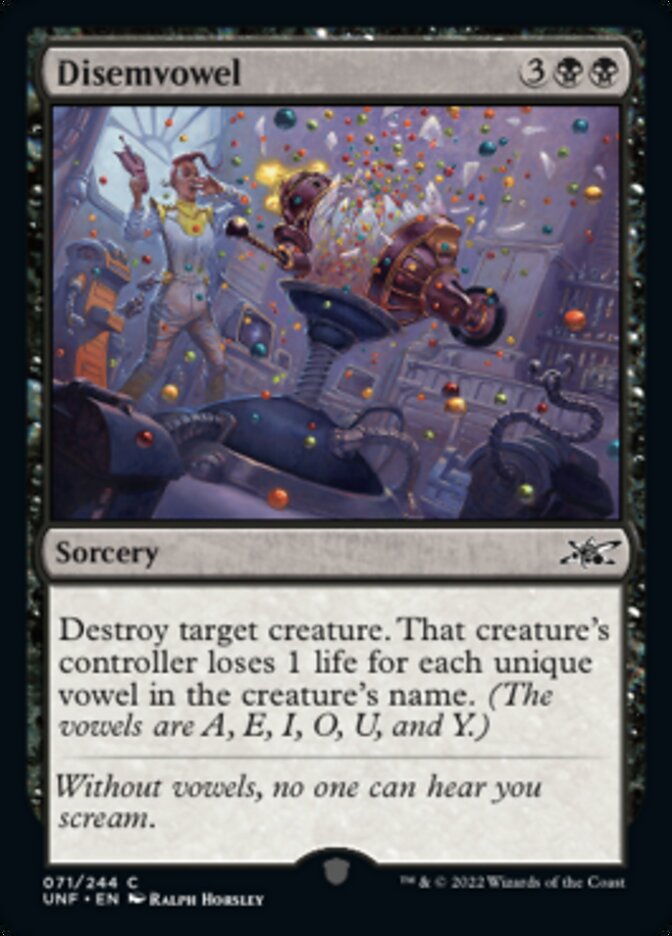 Disemvowel [Unfinity] | Gamer Loot