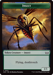 Insect (0012) // Spider Double-Sided Token [Duskmourn: House of Horror Commander Tokens] | Gamer Loot