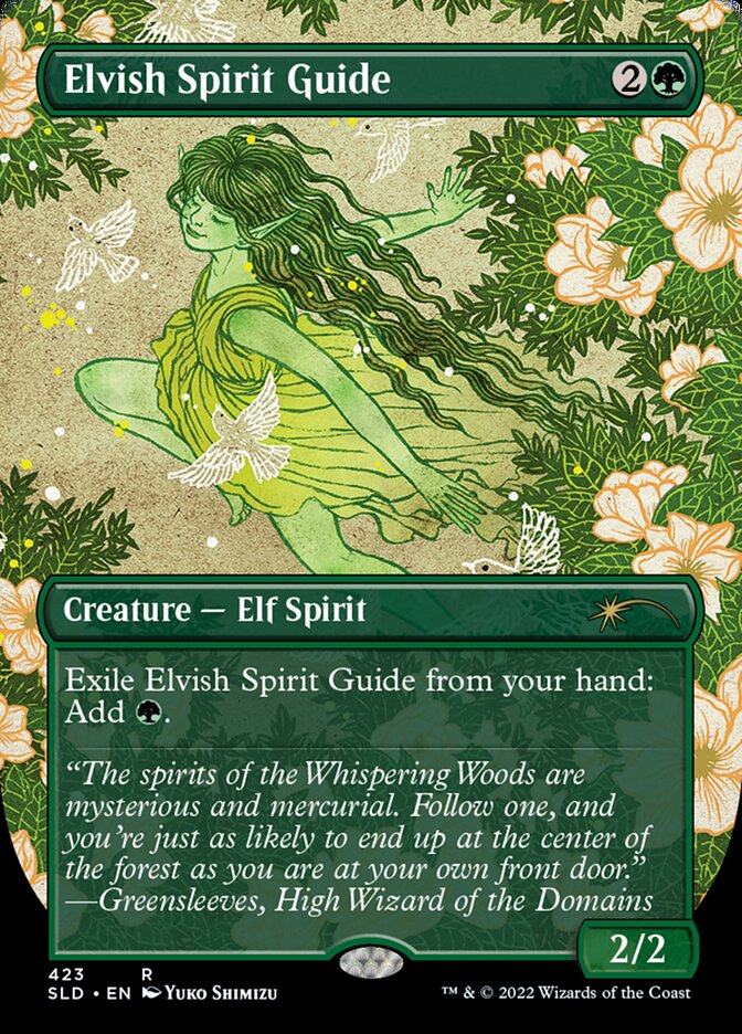Elvish Spirit Guide (Borderless) [Secret Lair Drop Series] | Gamer Loot