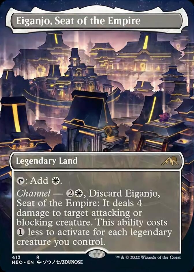 Eiganjo, Seat of the Empire (Borderless Alternate Art) [Kamigawa: Neon Dynasty] | Gamer Loot