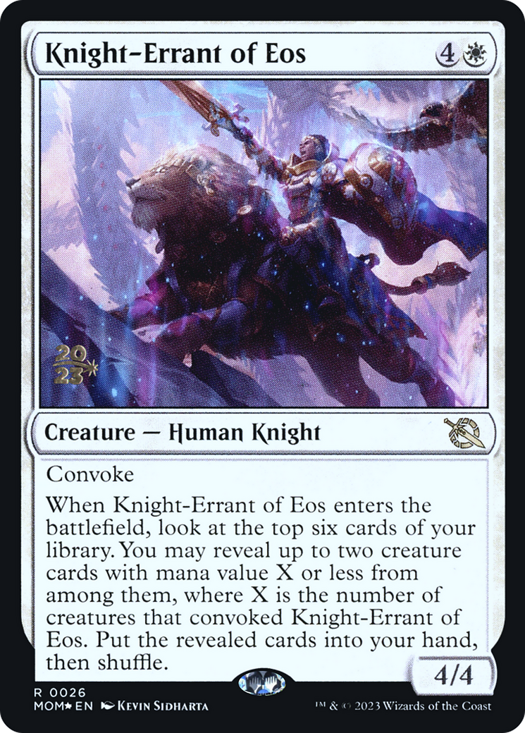 Knight-Errant of Eos [March of the Machine Prerelease Promos] | Gamer Loot