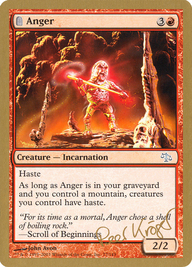 Anger (Peer Kroger) [World Championship Decks 2003] | Gamer Loot