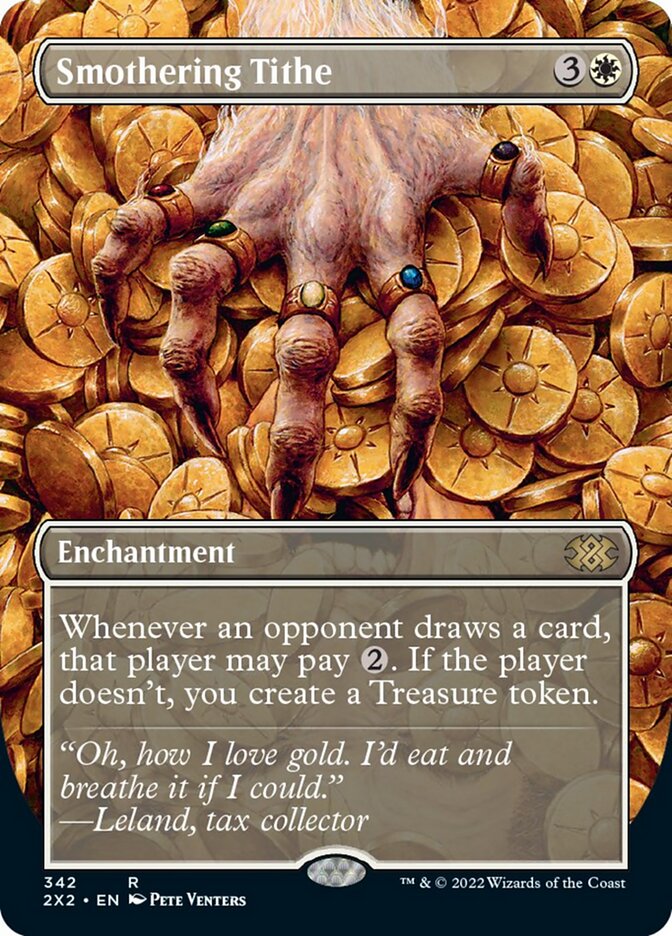 Smothering Tithe (Borderless Alternate Art) [Double Masters 2022] | Gamer Loot