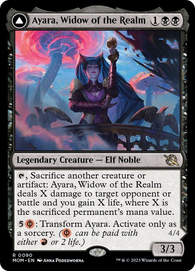 Ayara, Widow of the Realm // Ayara, Furnace Queen [March of the Machine] | Gamer Loot