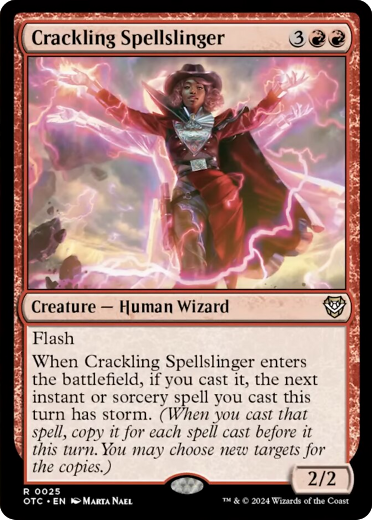 Crackling Spellslinger [Outlaws of Thunder Junction Commander] | Gamer Loot