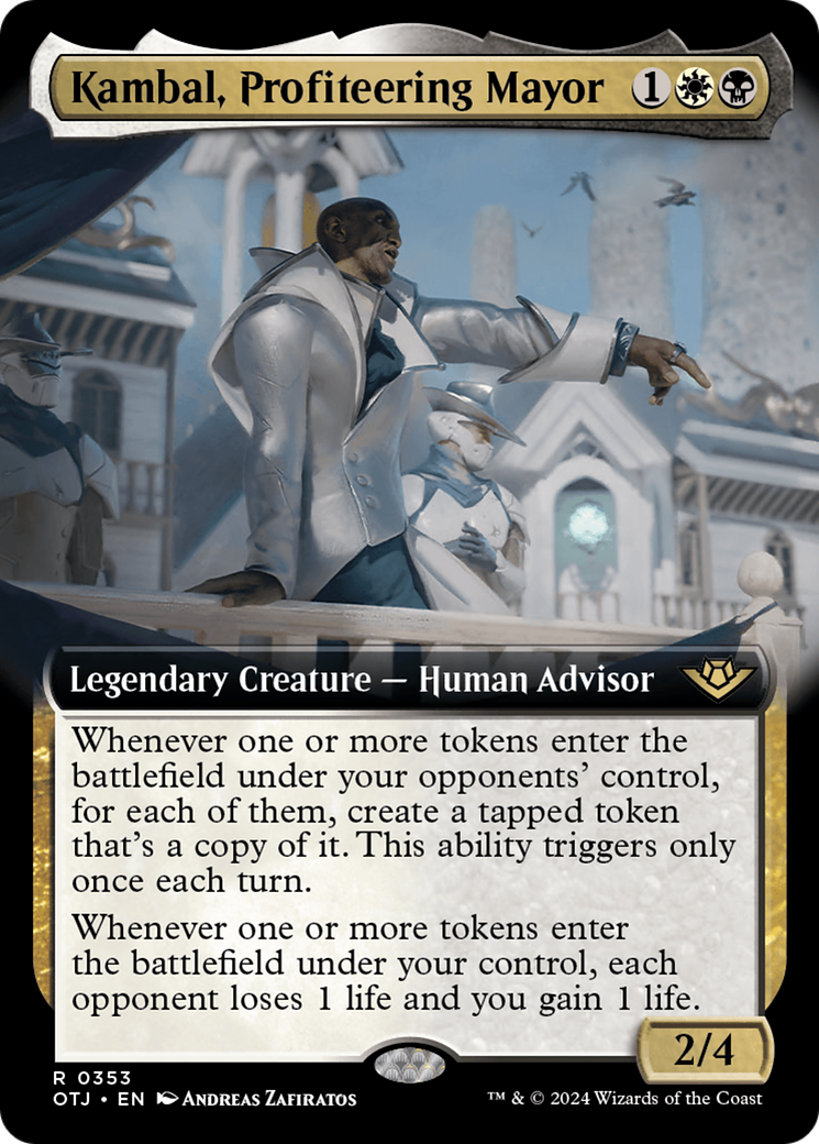 Kambal, Profiteering Mayor (Extended Art) [Outlaws of Thunder Junction] | Gamer Loot