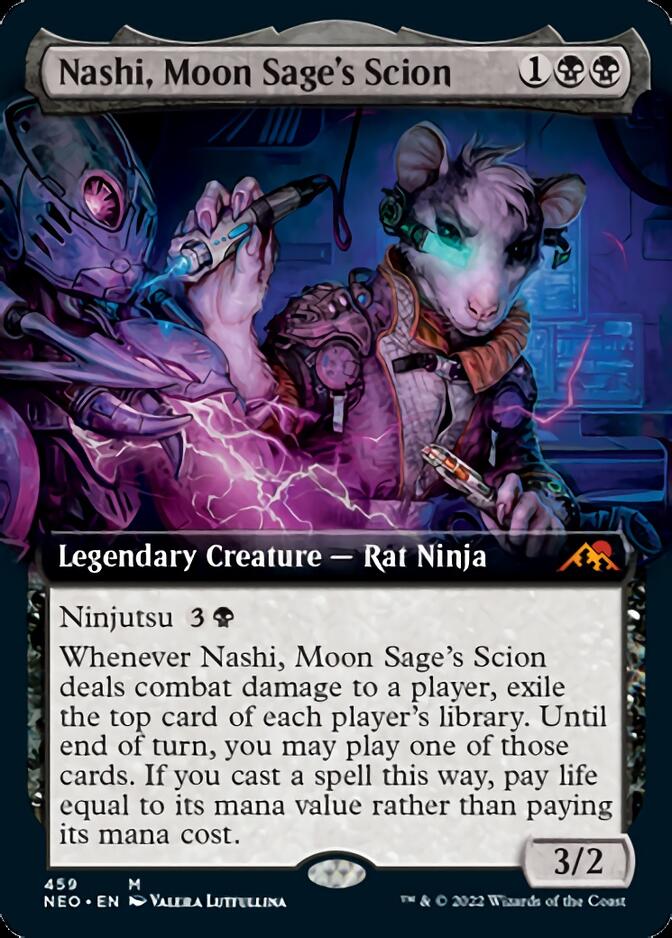 Nashi, Moon Sage's Scion (Extended Art) [Kamigawa: Neon Dynasty] | Gamer Loot