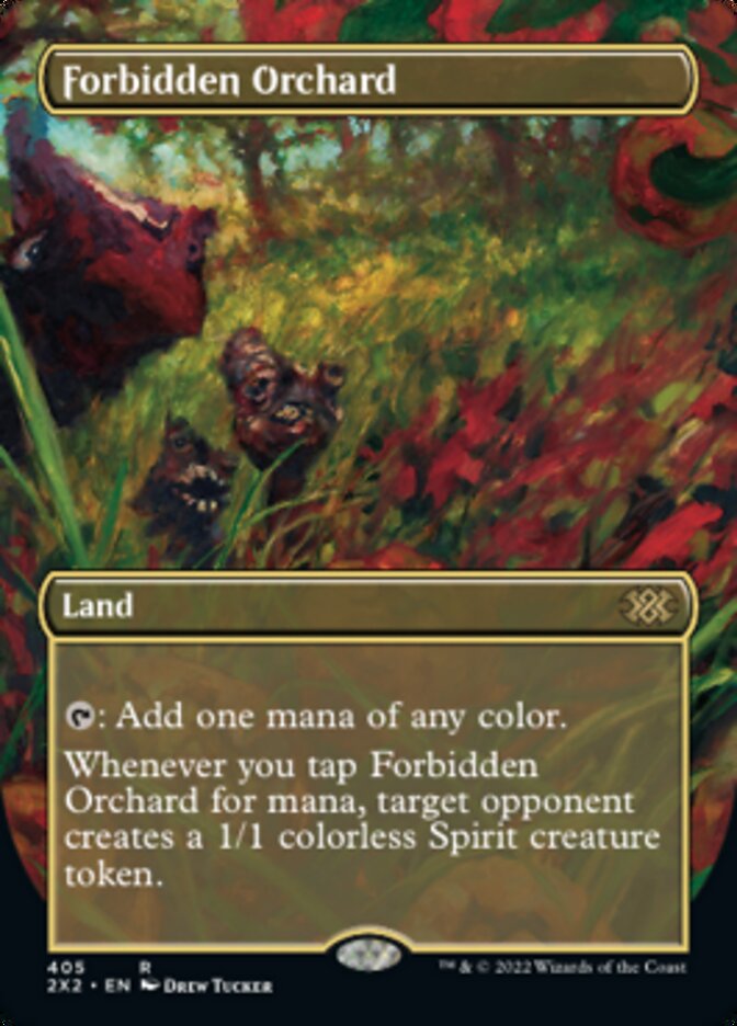 Forbidden Orchard (Borderless Alternate Art) [Double Masters 2022] | Gamer Loot