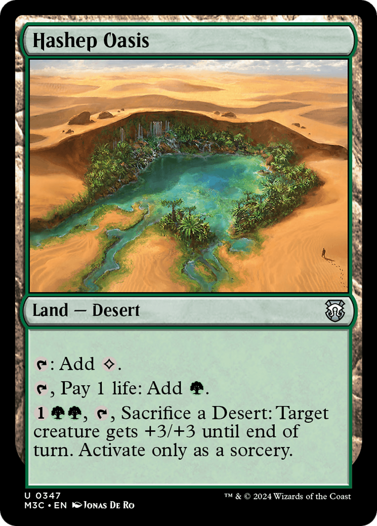 Hashep Oasis (Ripple Foil) [Modern Horizons 3 Commander] | Gamer Loot