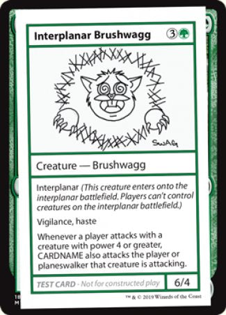 Interplanar Brushwagg (2021 Edition) [Mystery Booster Playtest Cards] | Gamer Loot