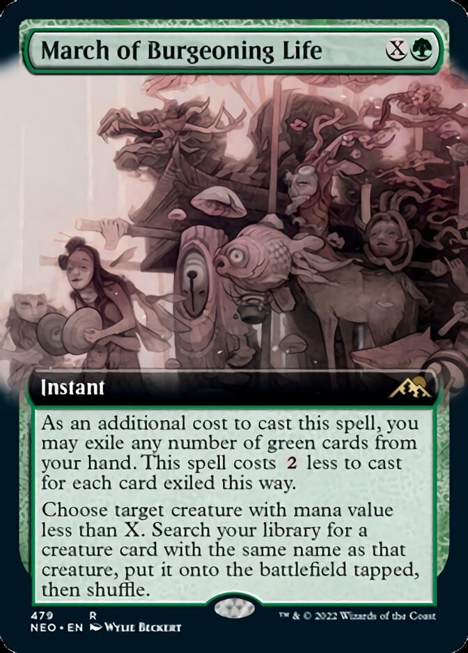 March of Burgeoning Life (Extended Art) [Kamigawa: Neon Dynasty] | Gamer Loot