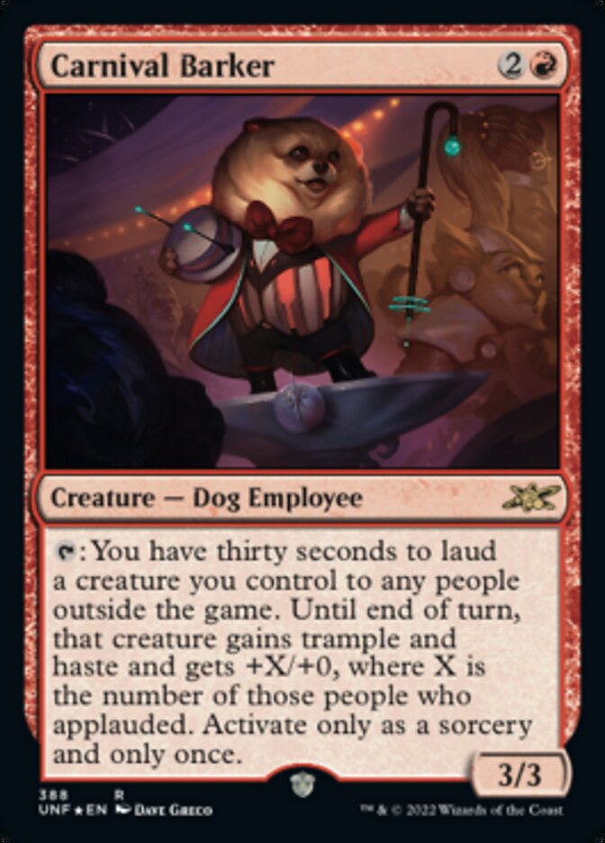 Carnival Barker (Galaxy Foil) [Unfinity] | Gamer Loot