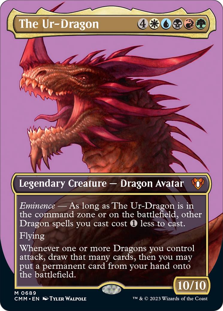 The Ur-Dragon (Borderless Profile) [Commander Masters] | Gamer Loot