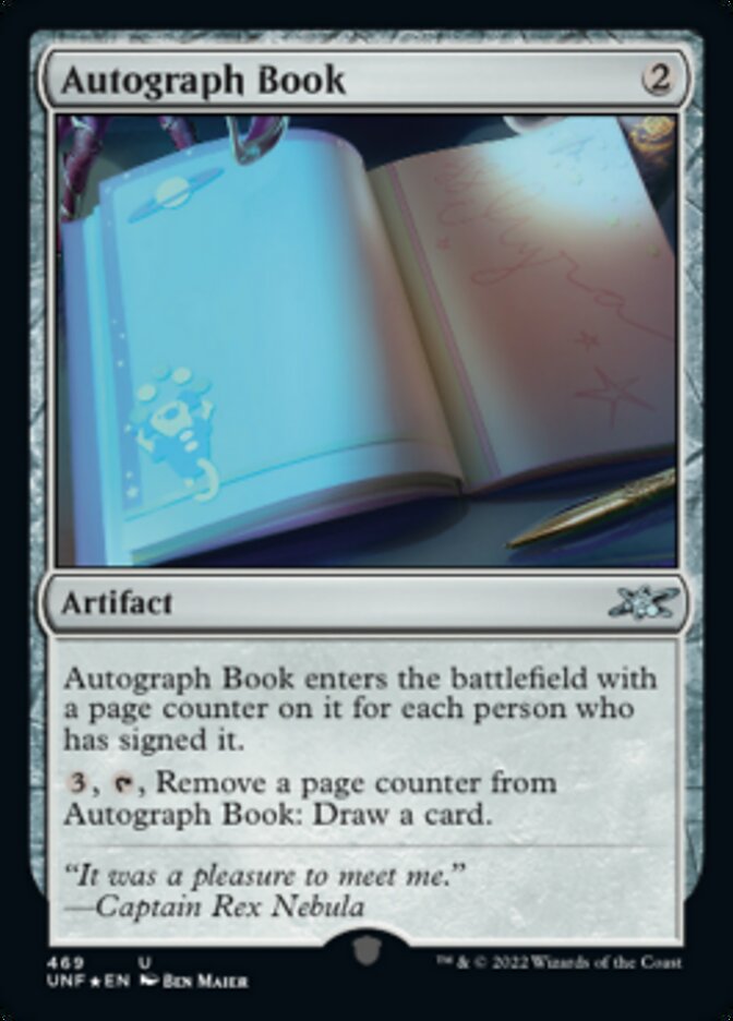 Autograph Book (Galaxy Foil) [Unfinity] | Gamer Loot