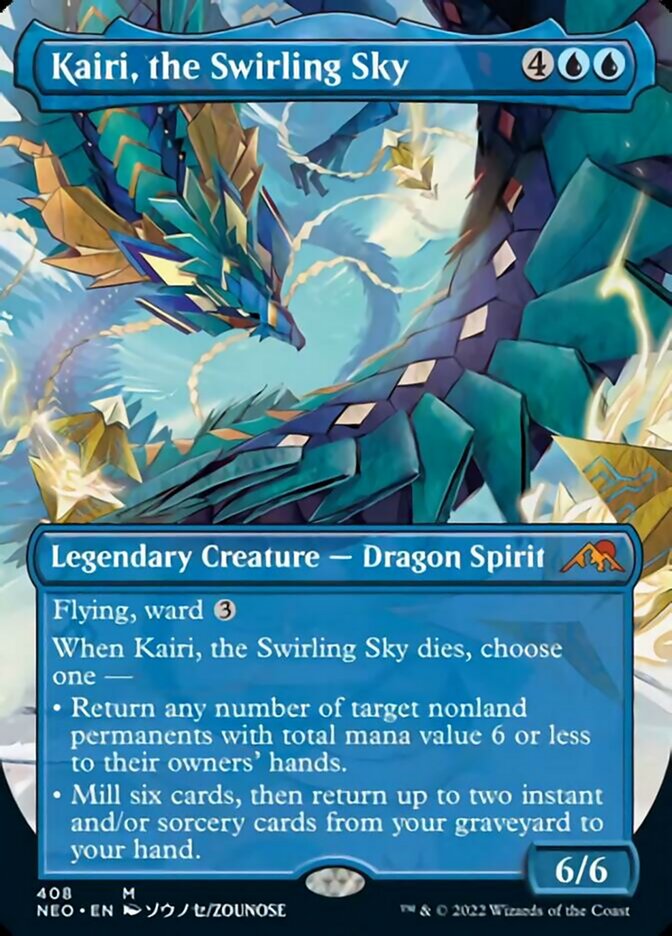 Kairi, the Swirling Sky (Borderless Alternate Art) [Kamigawa: Neon Dynasty] | Gamer Loot