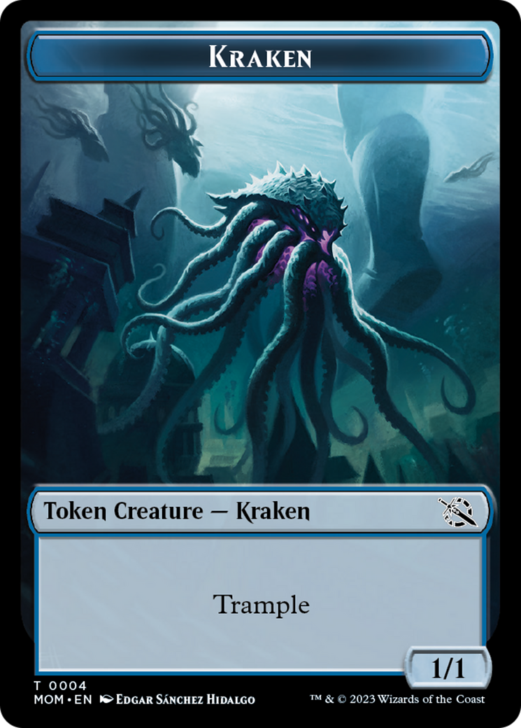 Warrior // Kraken Double-Sided Token [March of the Machine Tokens] | Gamer Loot