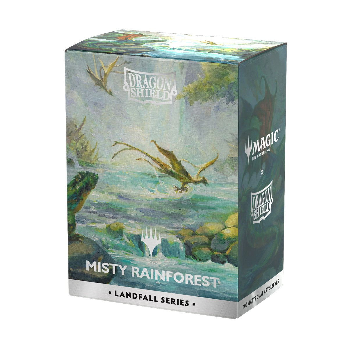 Dragon Shield Sleeves: Standard Matte Dual Art Magic the Gathering Landfall Series - Misty Rainforest 100CT | Gamer Loot