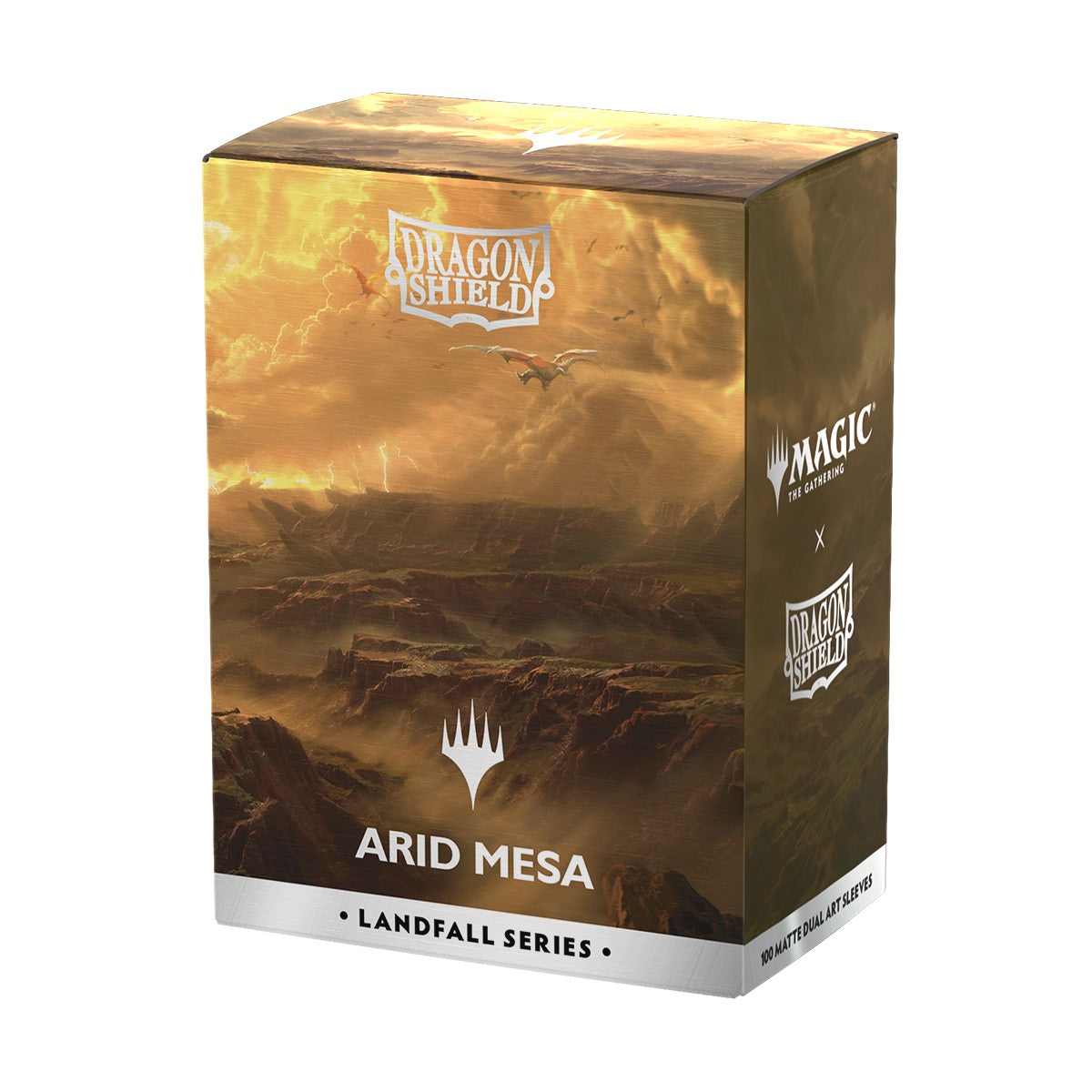 Dragon Shield Sleeves: Standard Matte Dual Art Magic the Gathering Landfall Series - Arid Mesa 100CT | Gamer Loot