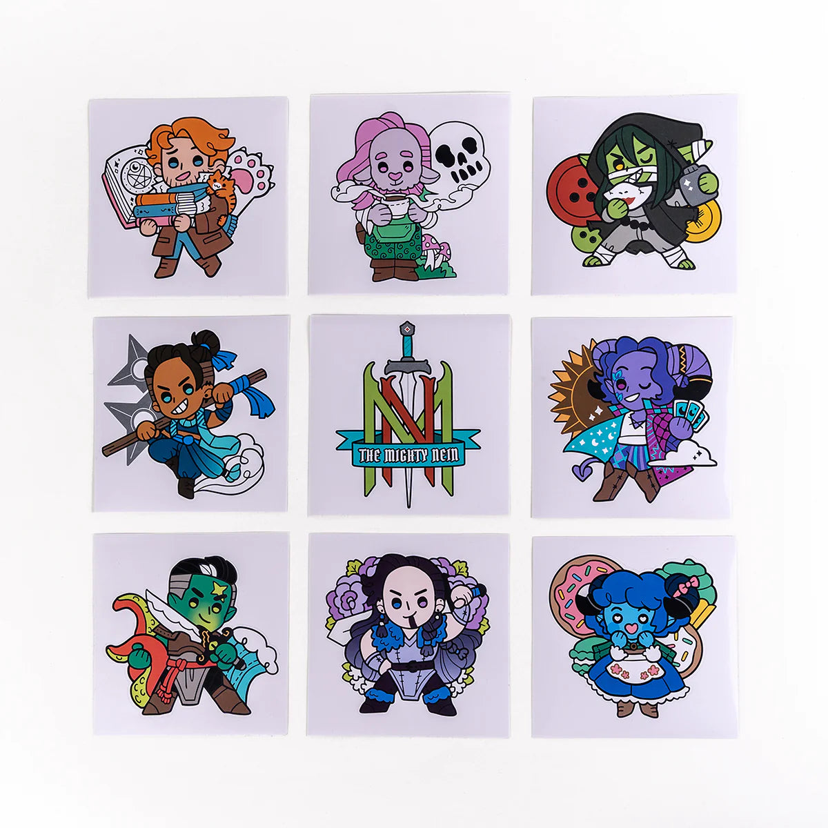 Critical Role Mighty Nein Chibi Vinyl Decals | Gamer Loot