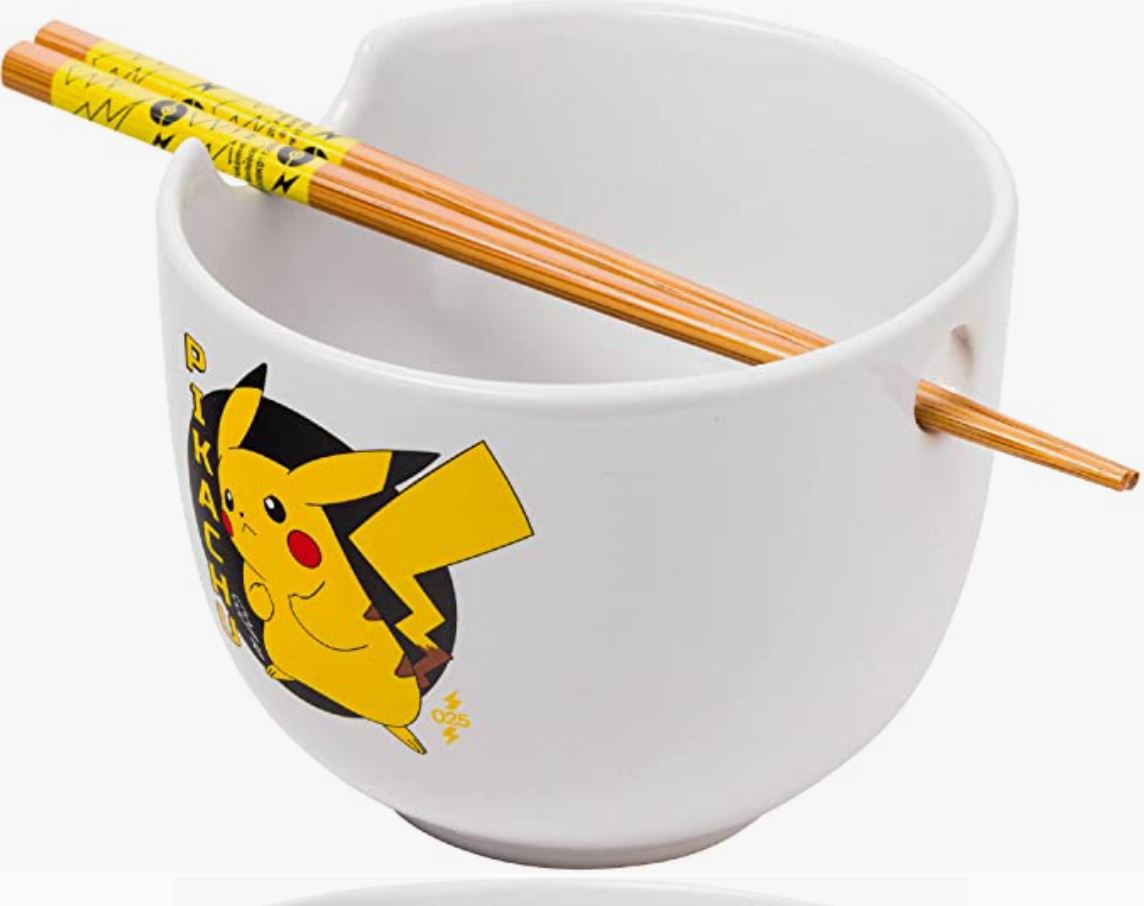 Pokémon: Pikachu Ceramic Ramen Bowl with Chopsticks | Gamer Loot