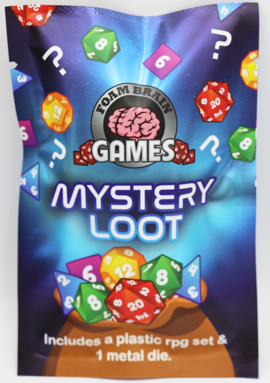 Mystery Loot: Plastic RPG Dice Set & Bonus Metal Die | Gamer Loot