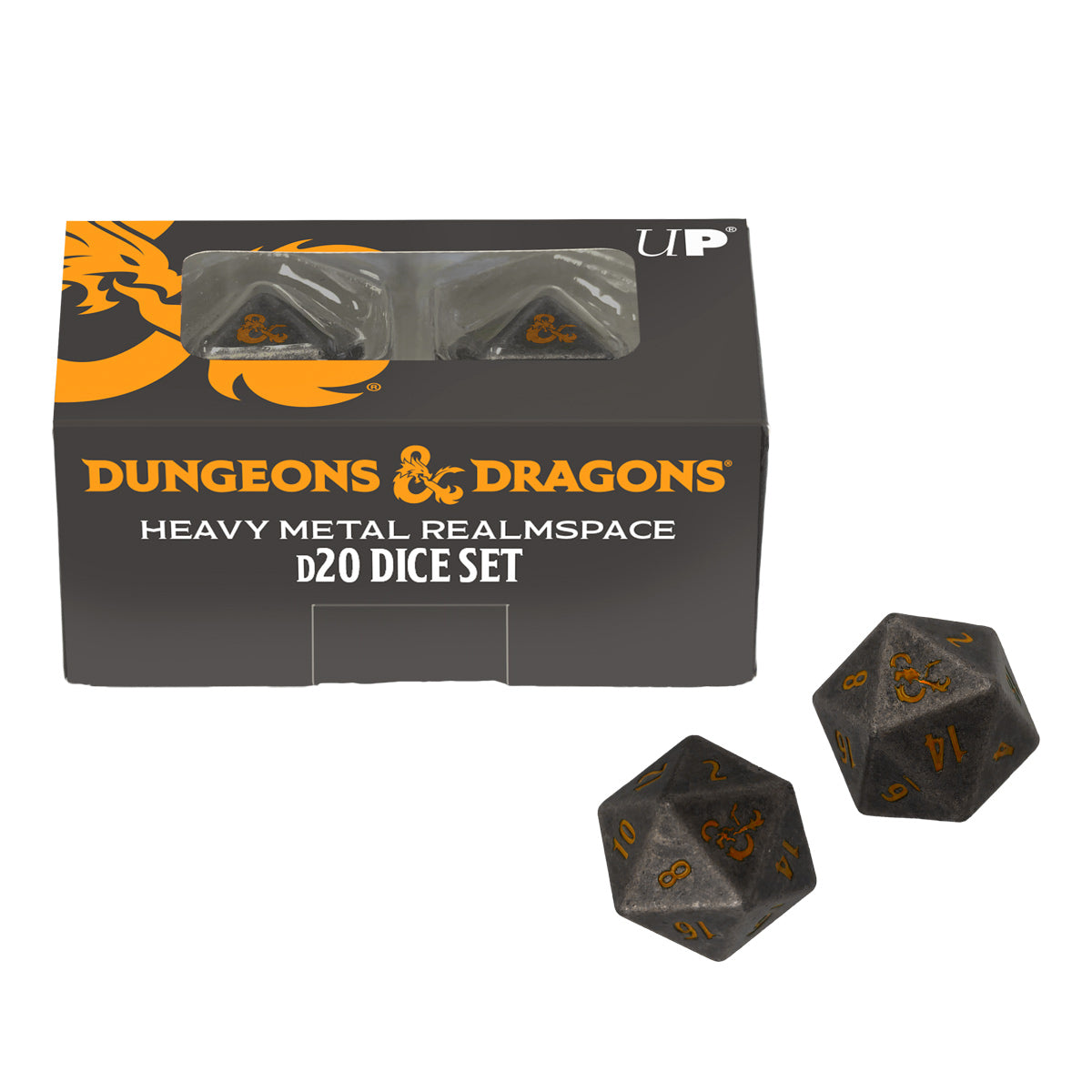 D&D Heavy Metal Dice D20  Realmspace | Gamer Loot