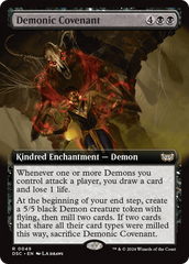 Demonic Covenant (Extended Art) [Duskmourn: House of Horror Commander] | Gamer Loot