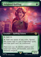 Delighted Halfling (Extended Art) [The Lord of the Rings: Tales of Middle-Earth] | Gamer Loot