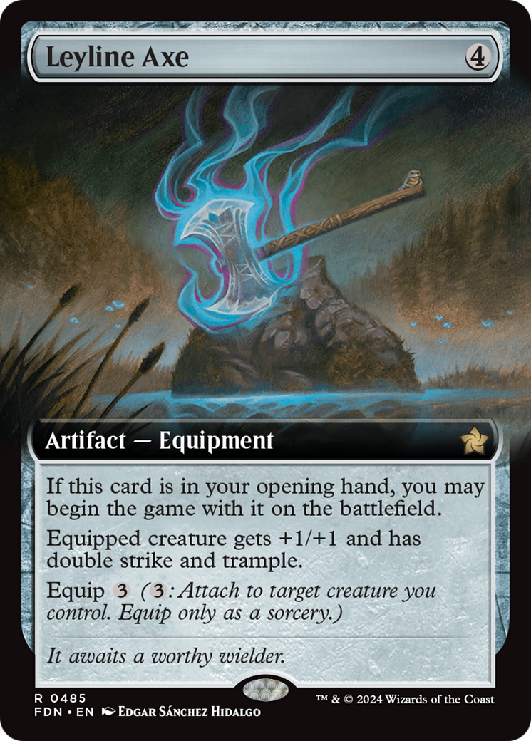 Leyline Axe (Extended Art) [Foundations] | Gamer Loot