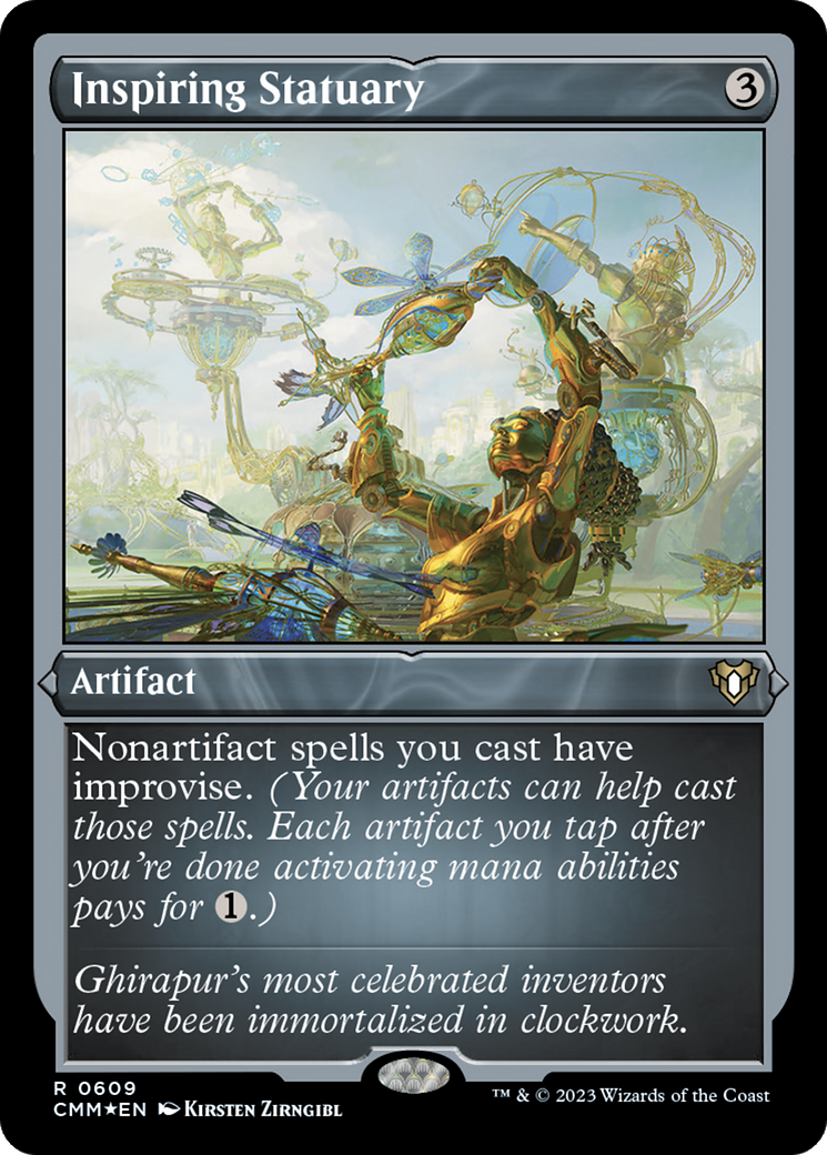 Inspiring Statuary (Foil Etched) [Commander Masters] | Gamer Loot