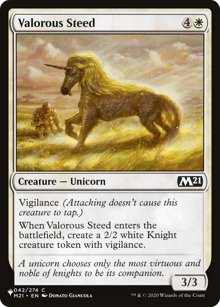 Valorous Steed [The List Reprints] | Gamer Loot