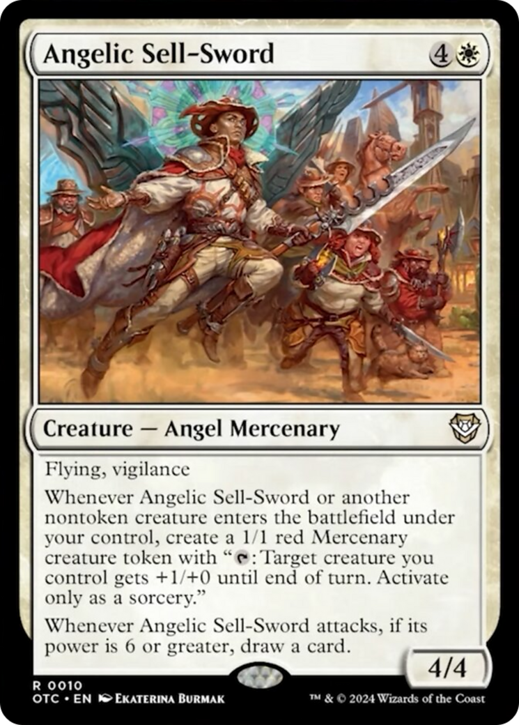 Angelic Sell-Sword [Outlaws of Thunder Junction Commander] | Gamer Loot