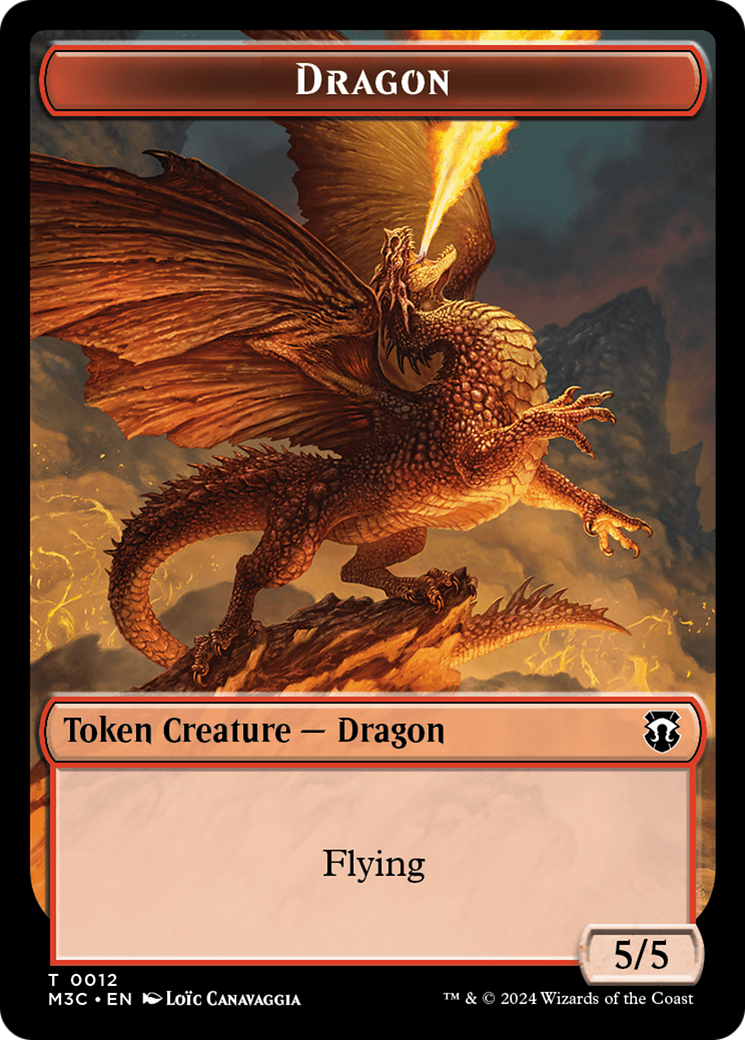 Dragon // Shapeshifter (0008) Double-Sided Token [Modern Horizons 3 Commander Tokens] | Gamer Loot