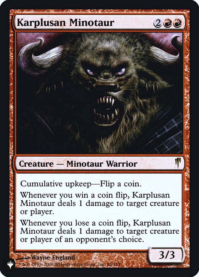 Karplusan Minotaur [Secret Lair: Heads I Win, Tails You Lose] | Gamer Loot
