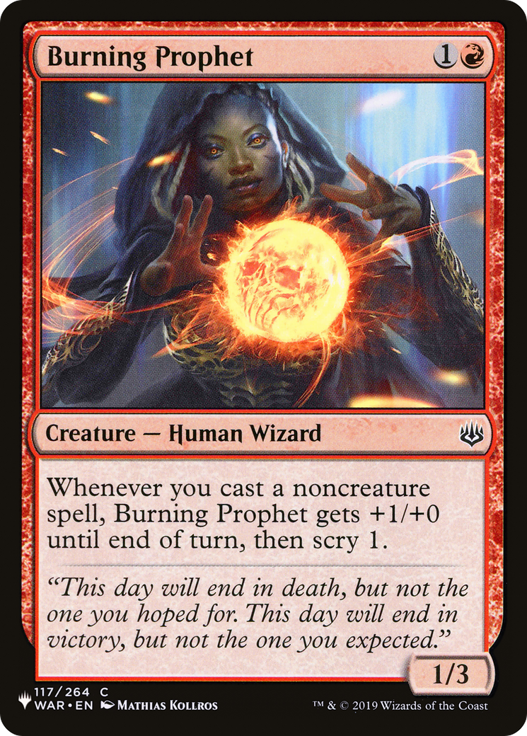 Burning Prophet [The List Reprints] | Gamer Loot