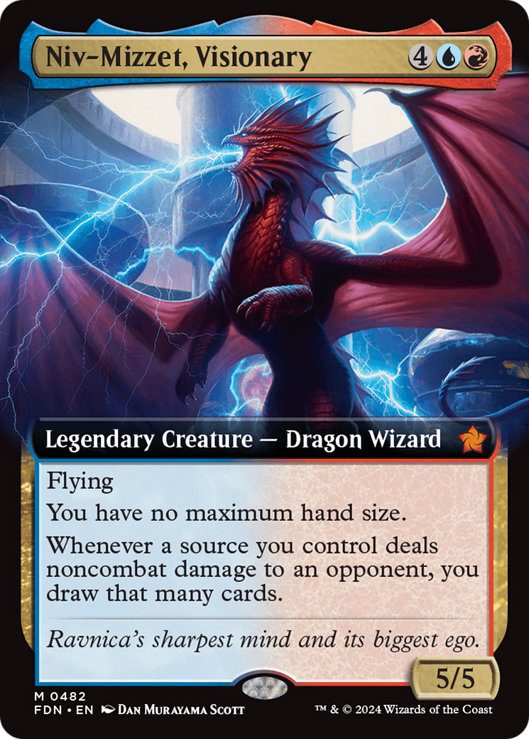 Niv-Mizzet, Visionary (Extended Art) [Foundations] | Gamer Loot