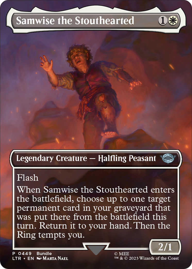 Samwise the Stouthearted (Borderless Alternate Art) [The Lord of the Rings: Tales of Middle-Earth] | Gamer Loot